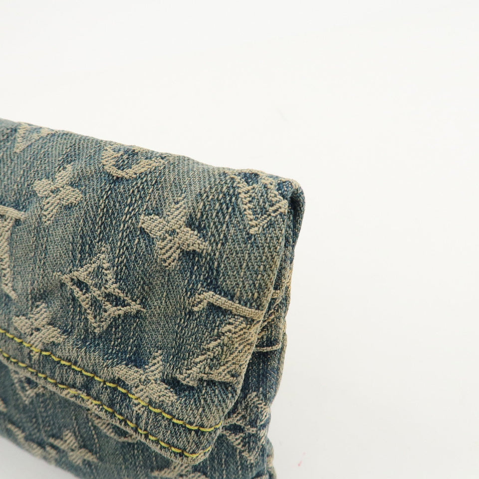 Louis Vuitton Monogram Denim Pochette Plat Pouch M95007