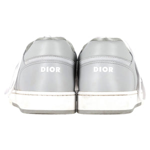 Dior B27 Low Top Sneaker in Grey Calfskin Leather