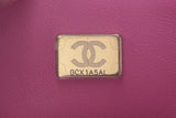 Chanel Pink Tweed Mini  Flap  Handbag