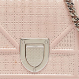 Dior Pink Micro Cannage Patent Leather Baby Diorama Chain Bag..