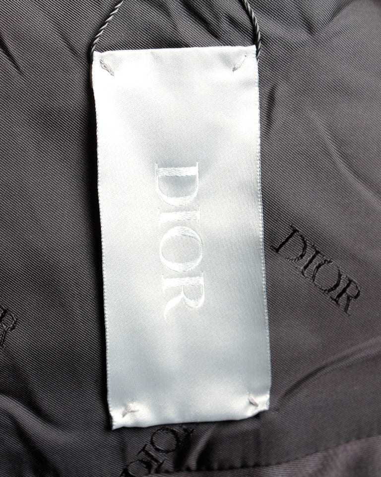 Dior And Judy Blame Embroidered Bomber Jacket in Black Cupro
