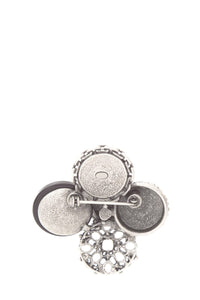Chanel Fall 2012  Black & Silver Crystal  Brooch