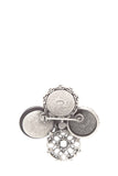 Chanel Fall 2012  Black & Silver Crystal  Brooch