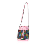 Gucci Multicolor Coated Canvas & Pink Leather Psychedelic Bucket Bag