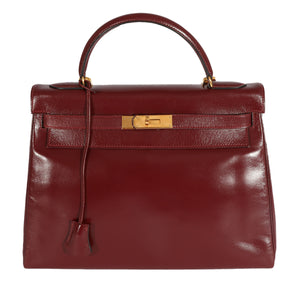 Hermes Vintage Bordeaux Box Kelly 32