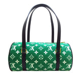 Louis Vuitton Papillon 30 Green Monogram Jacquard Velvet