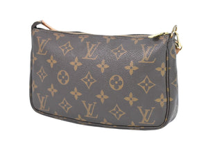 Louis Vuitton Pochette Accessoire  Canvas Clutch Bag