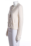 Chanel Cream Sequin Trim Cardigan SZ 42