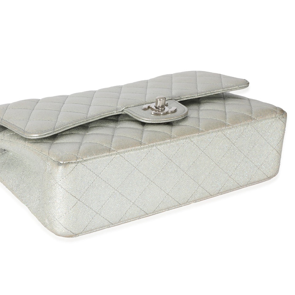 CHANEL 21K Glitter Caviar Medium Classic Double Flap Bag