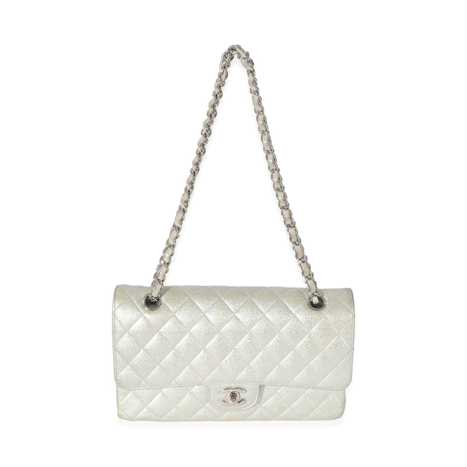 CHANEL 21K Glitter Caviar Medium Classic Double Flap Bag