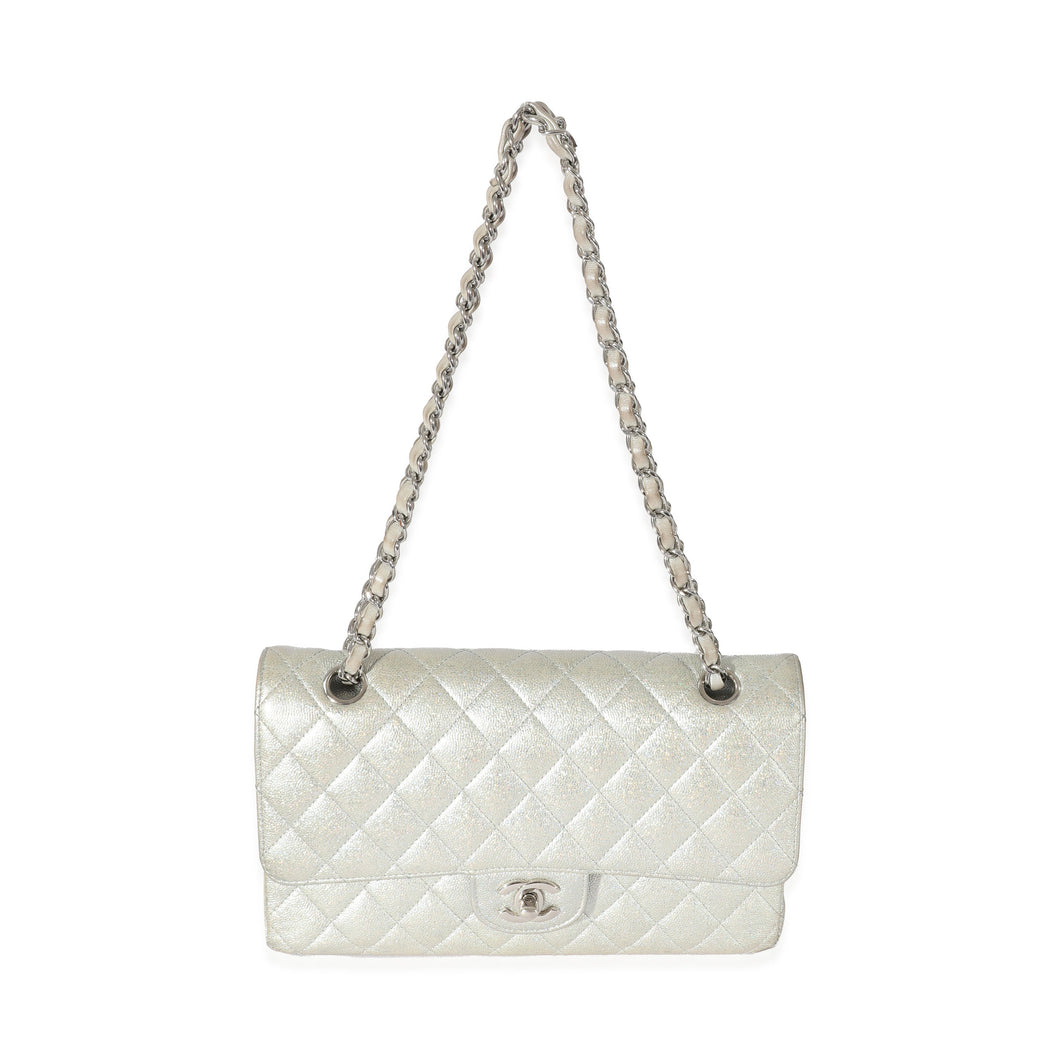 CHANEL 21K Glitter Caviar Medium Classic Double Flap Bag