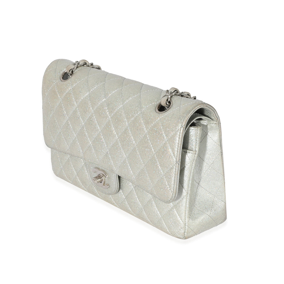 CHANEL 21K Glitter Caviar Medium Classic Double Flap Bag