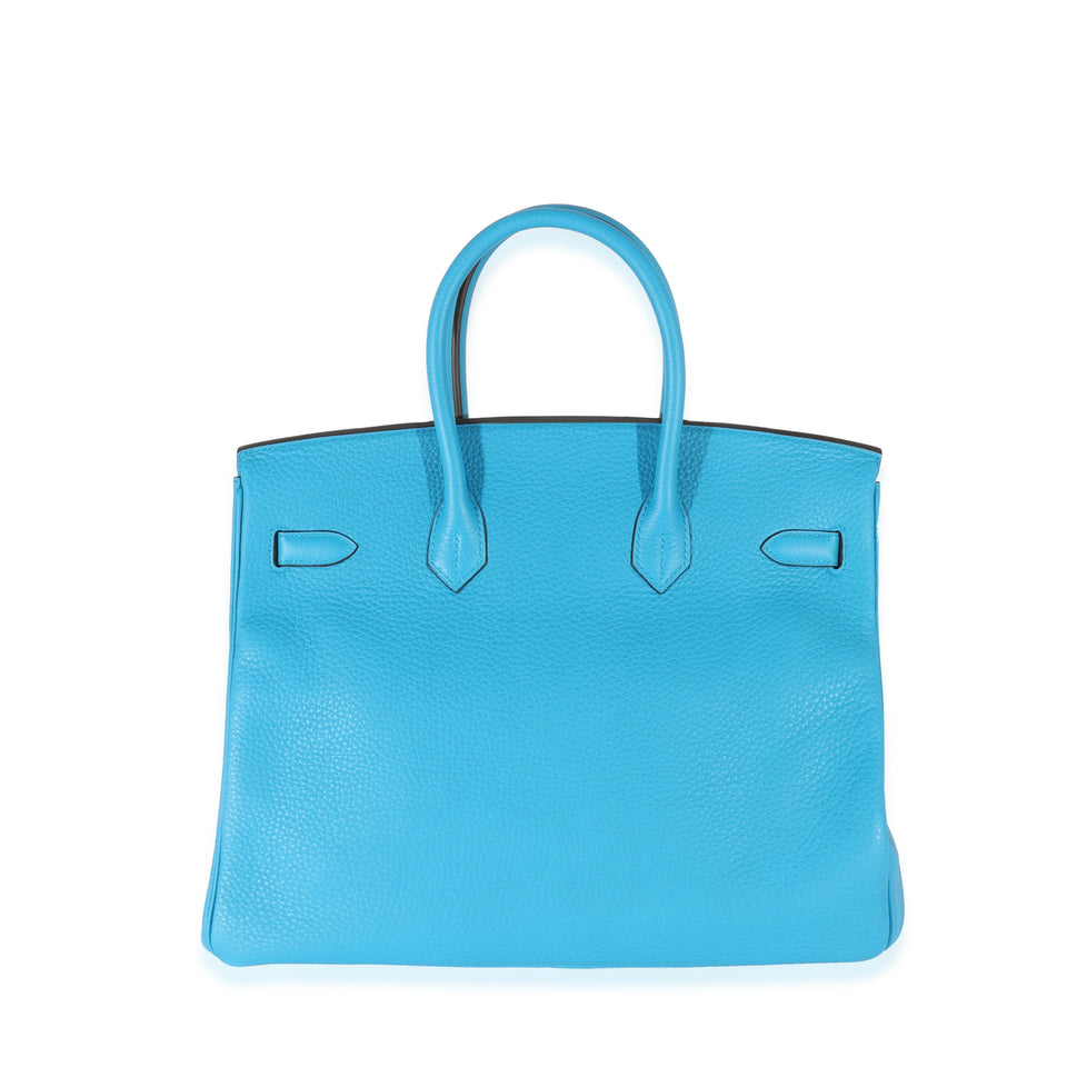 Hermes Blue Zanzibar Clemence Birkin 35