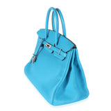Hermes Blue Zanzibar Clemence Birkin 35