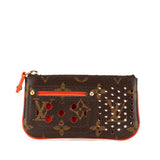 Brown Louis Vuitton Monogram Perforated Pochette Cles Coin Pouch