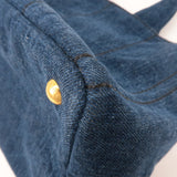 Prada Canapa Denim Tote Bag Hand Bag Denim Blue B1877B