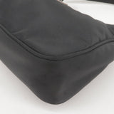 Prada Logo Nylon Hand Bag Pouch Purse NERO Black