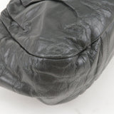 Prada Logo Leather Shoulder Bag With Tassel Black