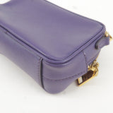 Prada Logo Leather Mini Shoulder Bag 2Way Bag Pouch Purple