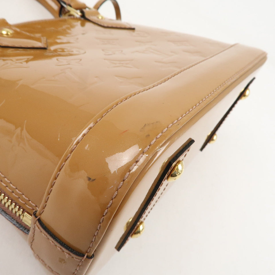 Louis Vuitton Monogram Vernis Alma BB 2Way Bag Rose Velours M91585