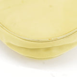 Prada Logo Nylon Leather Chain Shoulder Bag Yellow BR0104