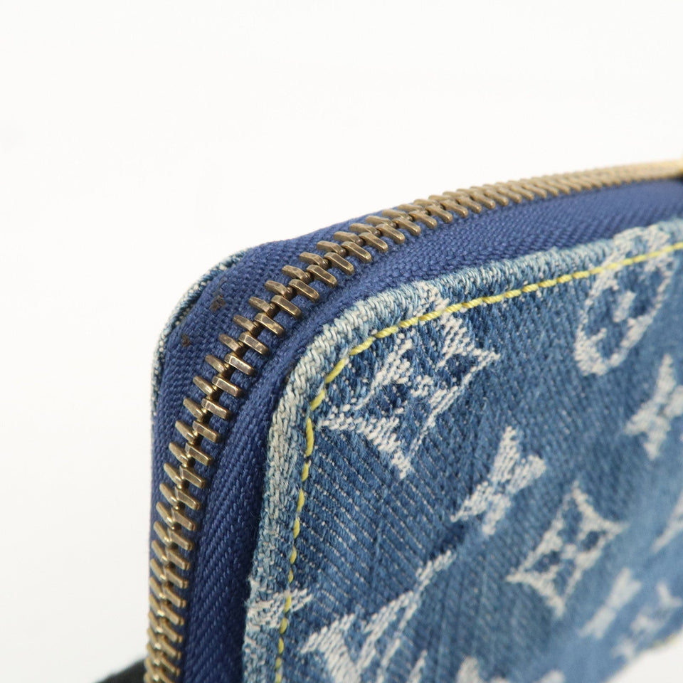 Louis Vuitton Monogram Denim Mini Zippy Wallet M95342 Blue