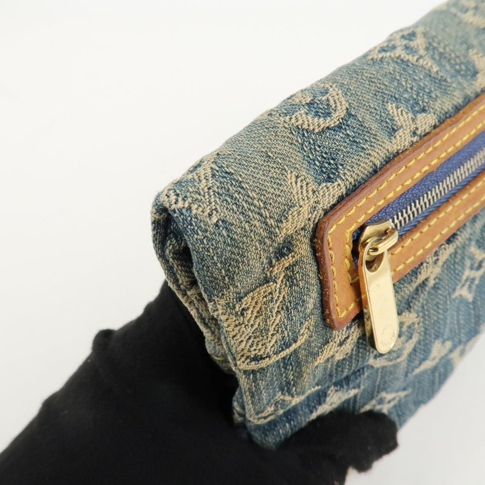 Louis Vuitton Monogram Denim Pochette Plat Pouch M95007