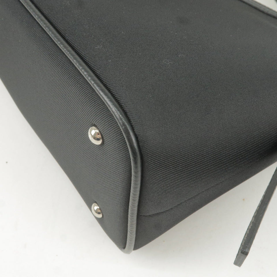 BURBERRY Nova Plaid Canvas Leather Shoulder Bag Beige Black