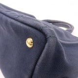 Prada Canapa Mini Canvas 2Way Tote Bag Hand Bag Navy 1BG439