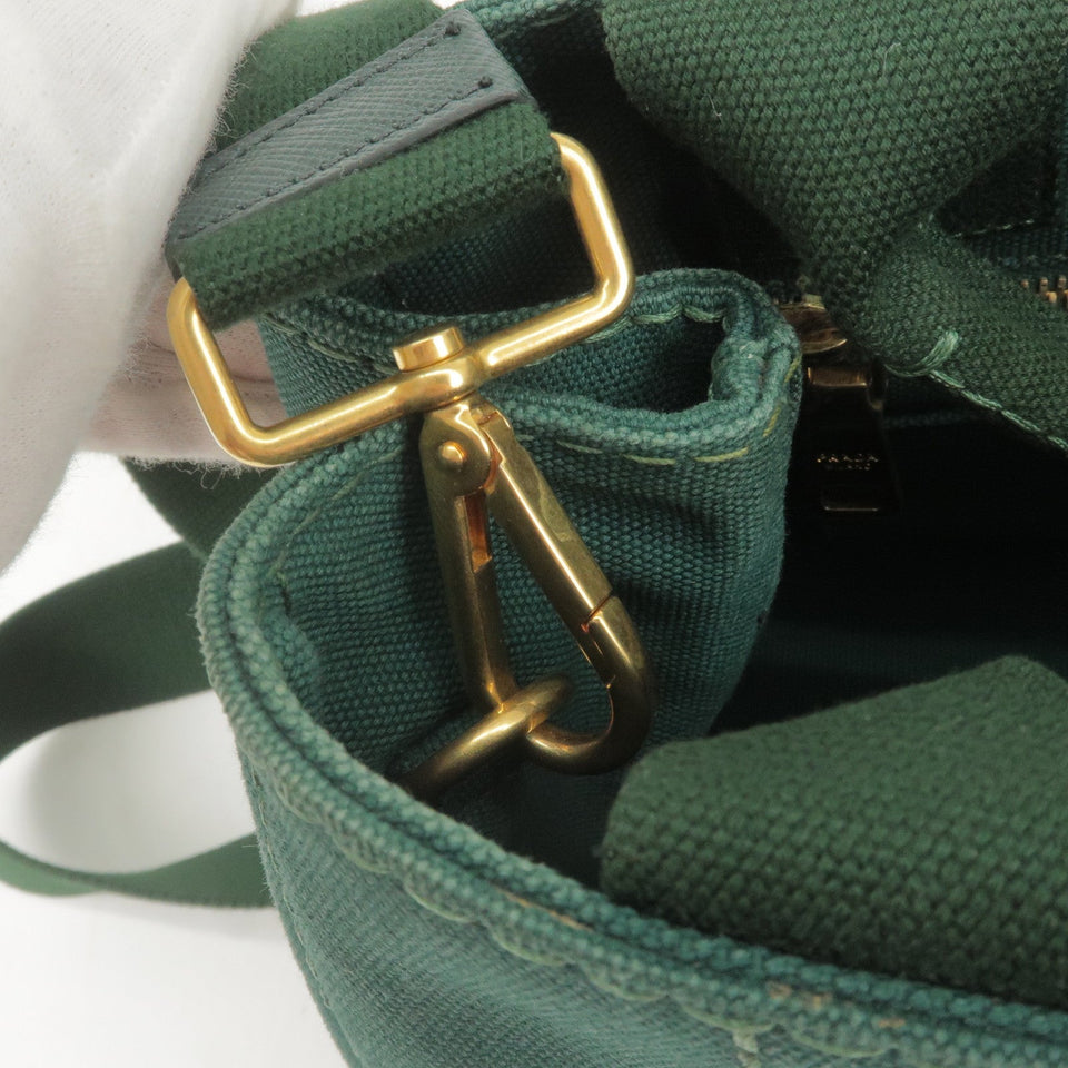 Prada Canapa Mini Canvas 2Way Bag Shoulder Bag Green B2439G