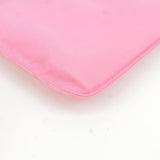 Prada Logo Nylon Shoulder Bag Crossbody Bag Purse Pink B7372