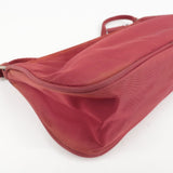 Prada Logo Nylon Hand Bag Shoulder Bag Pouch Purse Red