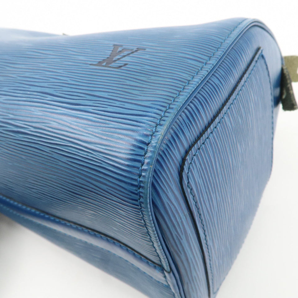 Louis Vuitton Epi Speedy 30 Hand Bag Boston Bag Blue M43005