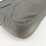 Prada Logo Nylon Leather Shoulder Bag Crossbody Bag Gray