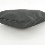 Prada Logo Nylon Leather Shoulder Bag Black Detachable Strap