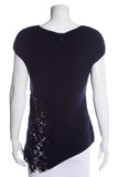 Chanel Navy & Black Lace Top SZ 42