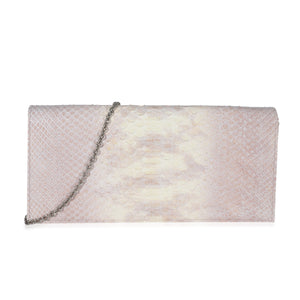 Christian Dior Pink Python Lady Dior Clutch