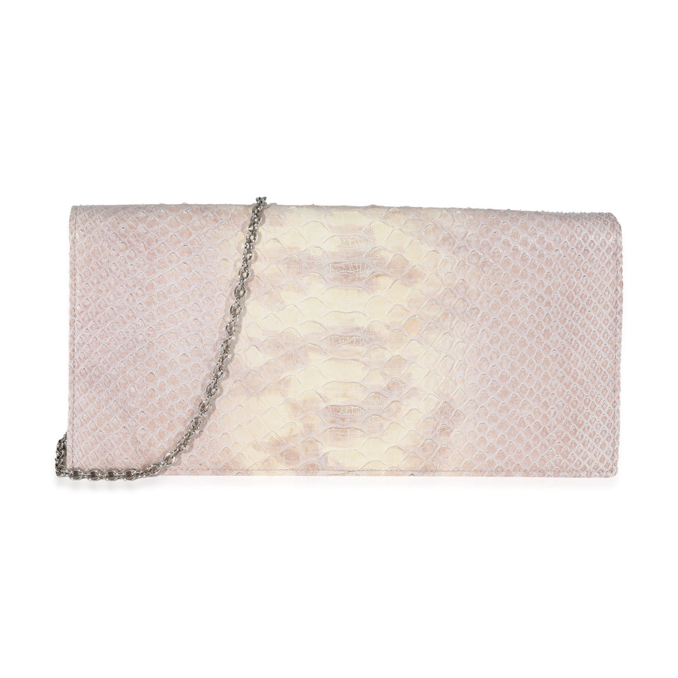 Christian Dior Pink Python Lady Dior Clutch