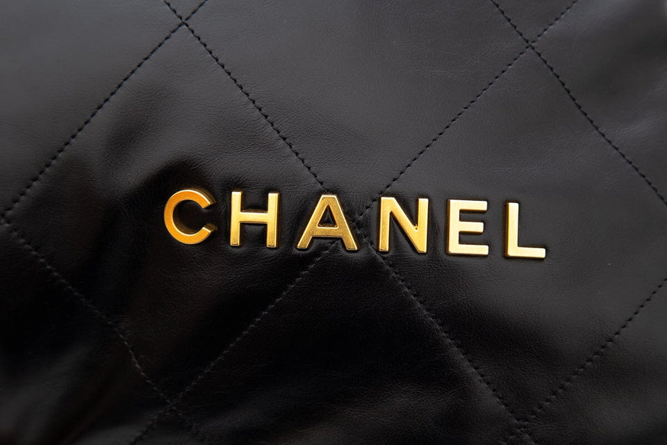 Chanel 22 2023 Black Calfskin Leather Backpack