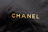 Chanel 22 2023 Black Calfskin Leather Backpack