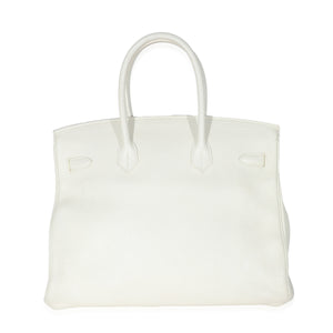 Hermes Blanc Clemence Togo Birkin 35