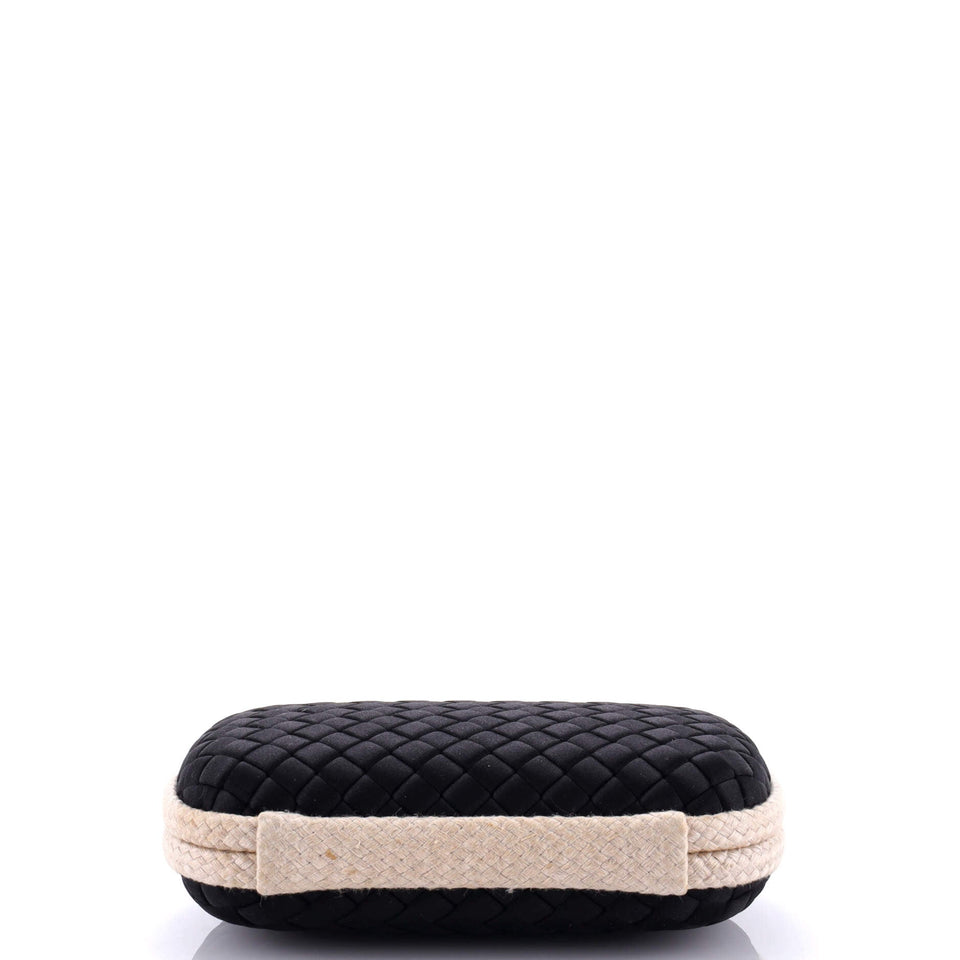 Box Knot Clutch Intrecciato Satin Small