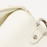 Dior White/black Leather Large Be Dior Flap Top Handle Bag