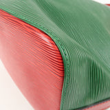Louis Vuitton Epi Petit Noe Shoulder Bag Bi ColorGreen Red M44147