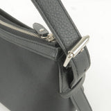 BURBERRY Nova Plaid Canvas Leather Shoulder Bag Beige Black