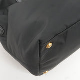 Prada Logo Nylon Leather 2Way Bag Hand Bag NERO Black BN2106