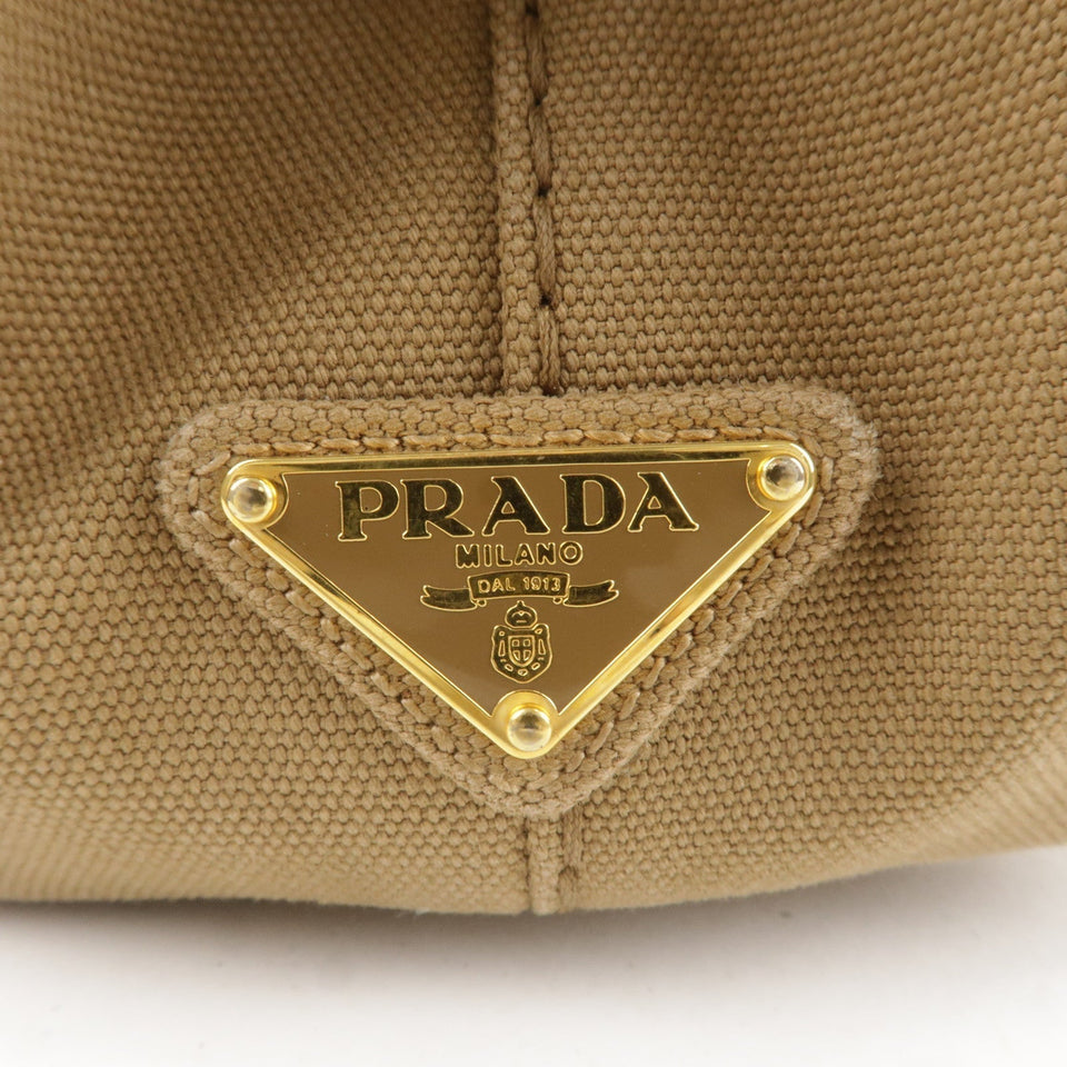 Prada Canapa Mini Canvas 2Way Bag Shoulder Bag Brown B2439G