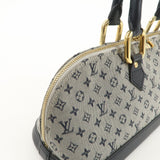 Louis Vuitton Monogram Mini Alma Long Hand Bag Blue M92205