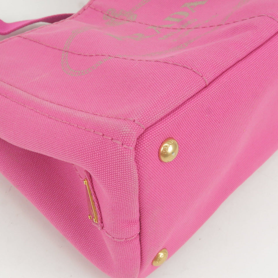 Prada Canapa Mini Canvas 2Way Bag Shoulder Bag Pink B2439G