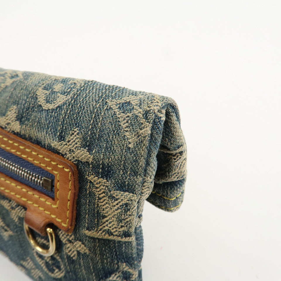 Louis Vuitton Monogram Denim Pochette Plat Pouch M95007